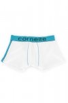 Cornette High emotion bílo-tyrkysové Pánské boxerky