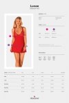 Obsessive Luvae babydoll červená Košilka
