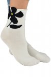 Noviti SB 049 W 01 květina bílé Dámské ponožky