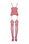 Obsessive F214 červený Bodystocking