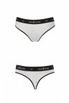 PS008 PANTIES grey stringi bawełniane