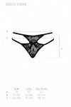 ROSCA THONG Czarne stringi otwarte