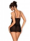 Bielizna-Lucita koszulka i stringi czarna  S/M