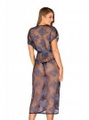 Bielizna-Flowlace peniuar niebieski  S/M