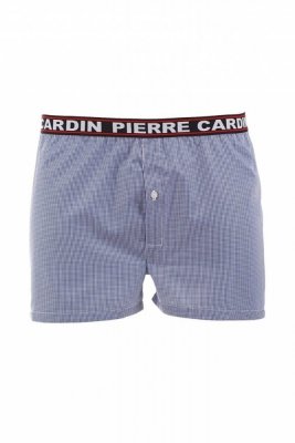 Pierre Cardin K3 károvaný tmavě modrý Pánské šortký
