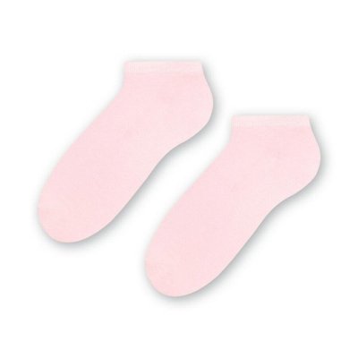 Steven 052 světle růžové Kotníkové ponožky
