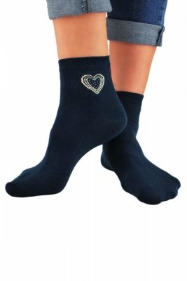 Noviti SB027 Srdce Lurex Dámské ponožky