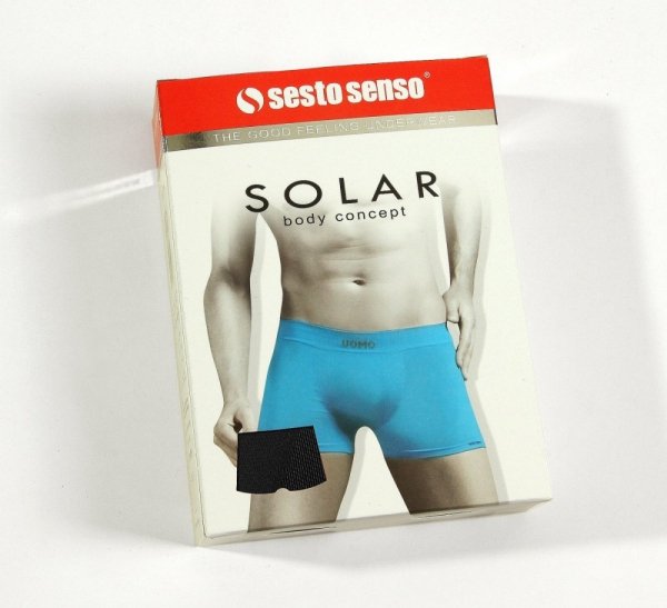 Sesto Senso Solar černé Pánské boxerky bezešvé