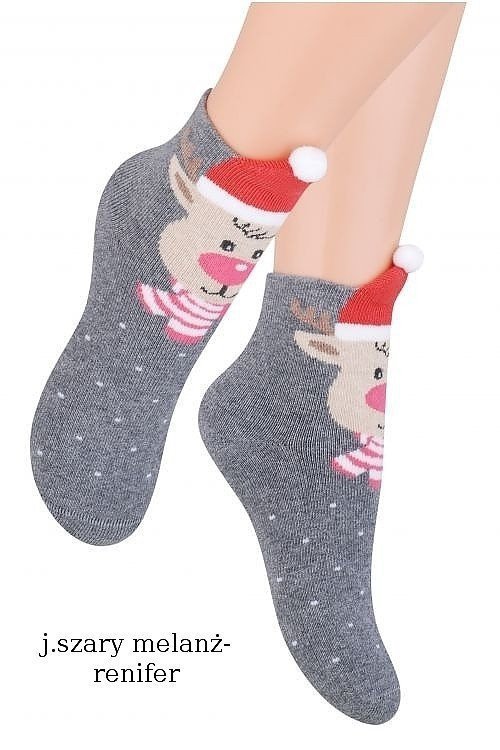 Steven art.154 vánoční froté Dětské ponožky 20-25