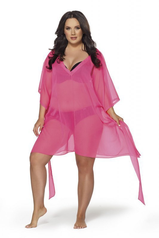 Ava 020 neon pink pareo Plážové šaty