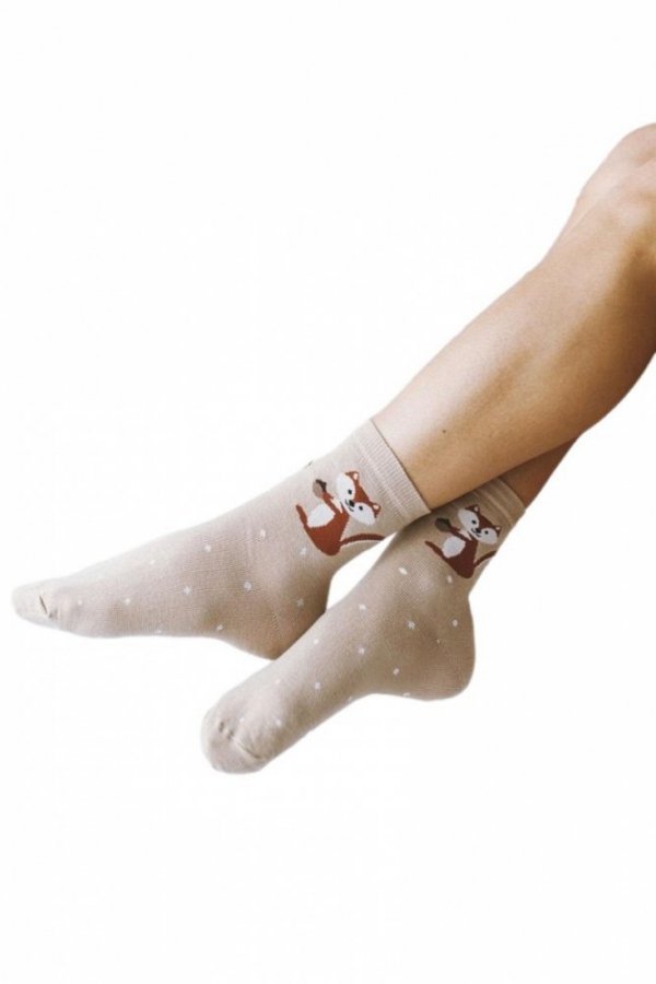 Milena Wiewiórka béžové Dámské ponožky