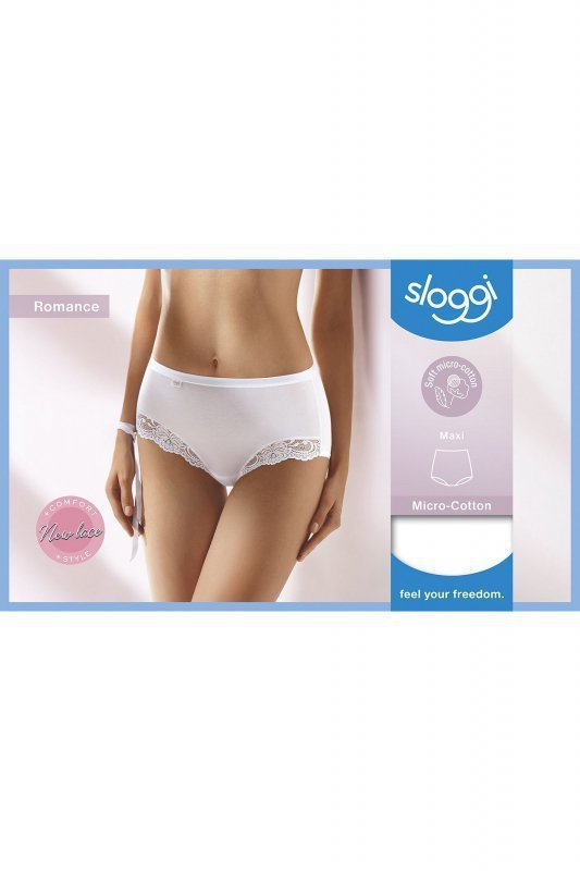 Sloggi Romance Maxi bílé Kalhotky