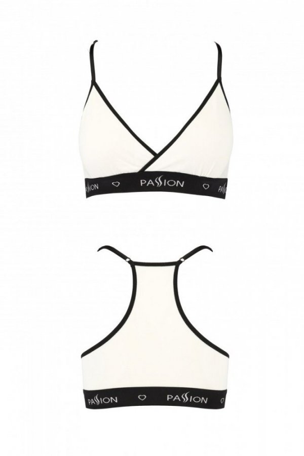 PS008 TOP white sportowy bawełniany biustonosz