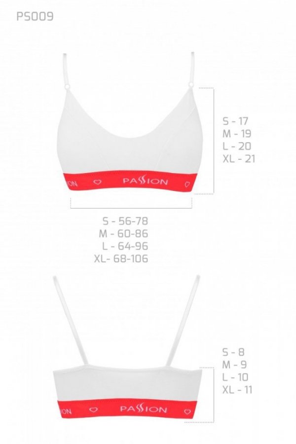 PS009 TOP white bawełniany biustonosz