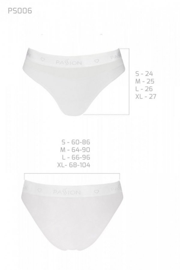 PS006 PANTIES white figi z siateczką