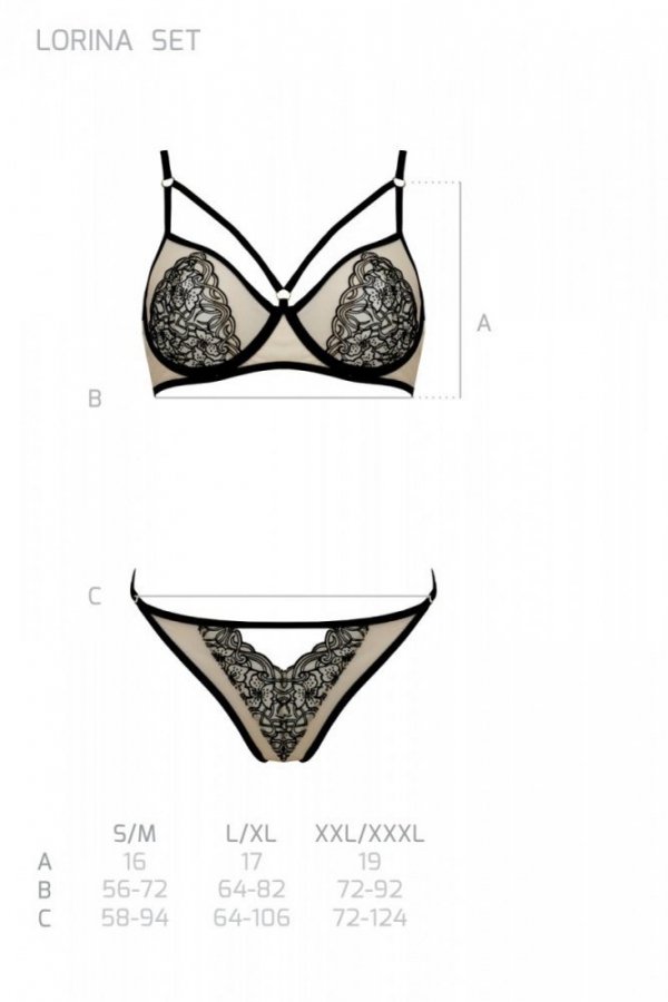 LORINA SET Beżowy zestaw dwuczęściowy