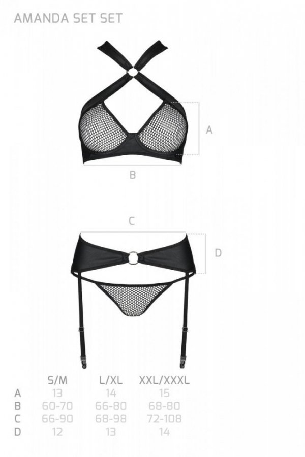 AMANDA SET Czarny zestaw dwuczęściowy