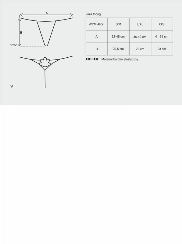 Bielizna-Luiza stringi czarne  S/M
