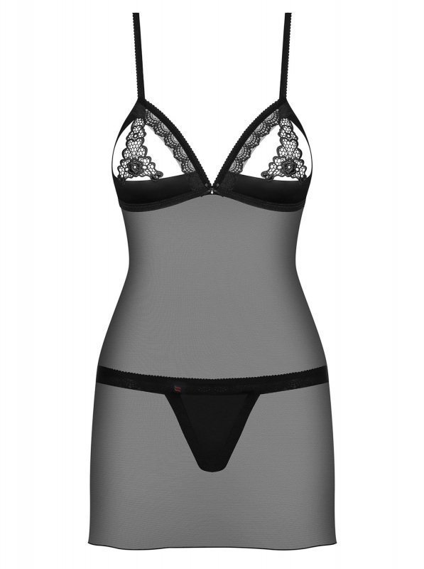 Bielizna-865-CHE-1 koszulka i stringi  S/M