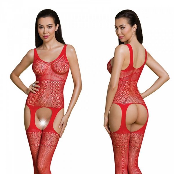 ECO BS010 Czerwony bodystocking