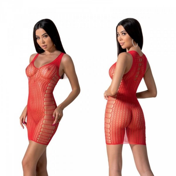 BS097 Bodystocking Czerwony