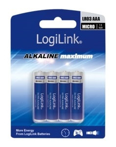 Baterie LOGILINK Alkaliczna AAA (LR03) 650mAh 4 szt. LR03B4
