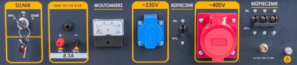 Agregat prądotwórczy 7500W 230V 400V AVR PM-AGR-7500M-EL