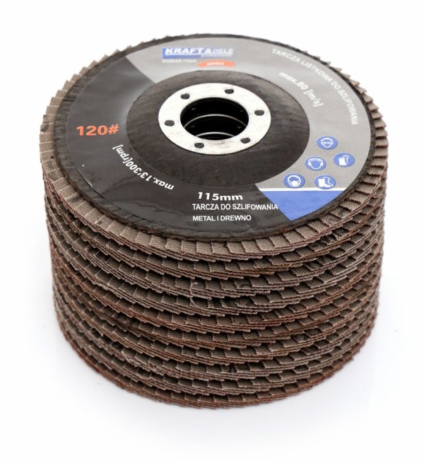 Komplet tarcz listkowych 10szt. 125mm P80 KD967