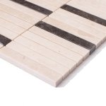 Mozaika z marmuru BEIGE CRYSTALLINO & MOUNT GREY - paski