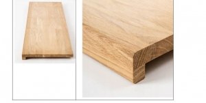 Dębowa nakładka na trepy z dębu z noskiem 92x32x2 cm