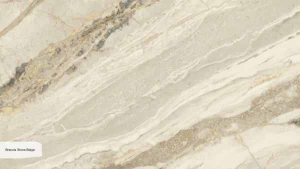 Spiek kwarcowy Breccia Stone Beige, grubość 12 mm, wykończenie naturale.