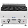 Grill lawowy na gaz ziemny ryflowany 50 x 47 cm 2 x 7200 W