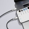 Przewód kabel iPhone USB-C - Lightning Cafule Metal Data Power Delivery 20W 1m - czarny