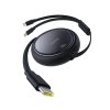 Kabel przewód zwijany USB-C - 2 x USB-C Bright Mirror Series 100W 1m - czarny