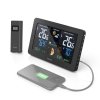 Stacja pogody Hama Premium z kolorowym wyświetlaczem USB - czarna