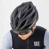 Kask rowerowy z szybką odpinanymi okularami z filtrem UV unisex - czarny