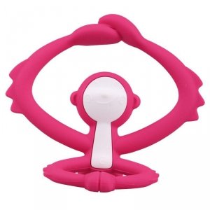 Gryzak małpka dark pink