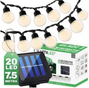 GIRLANDA SOLARNA GLADI 2, 20 LED G40 7,5M