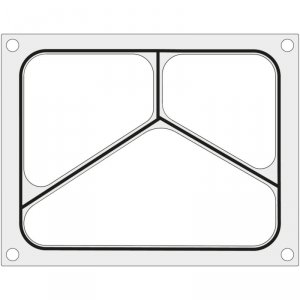 Matryca forma do zgrzewarek MCS na tackę trójdzielną 227x178 mm - Hendi 805480