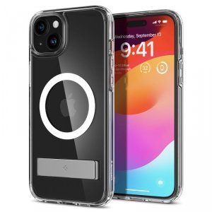 Etui Ultra Hybrid S MagSafe z podstawką do iPhone 15 Plus przezroczyste