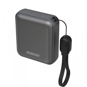 Powerbank K22+ 10000mAh z zawieszką kablem 22.5W USB-C - szary
