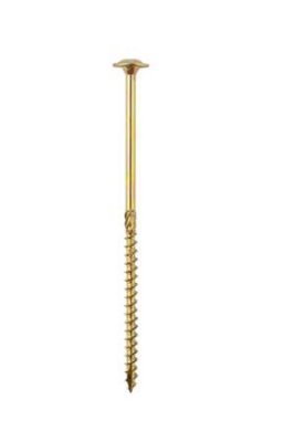 WKRĘT DO DREWNA Z KOŁNIERZEM NA TORX OCYNK ŻÓŁTY 5*80MM T25