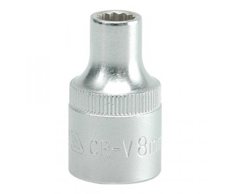 NASADKA KRÓTKA 12-KĄTNA CHROMOWANA 1/2&#039;&#039; 11MM