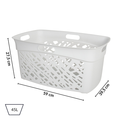 Kosz na bieliznę 45L, jasno szary