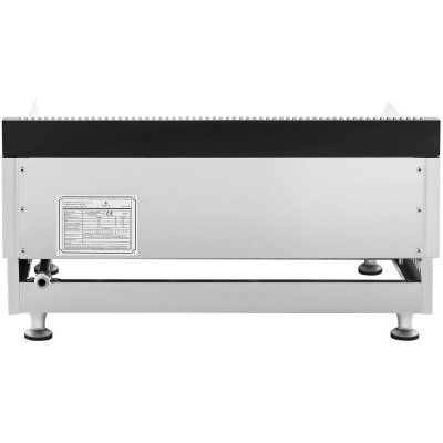 Grill gazowy podwójny gładki ryflowany nierdzewny na gaz ziemny 2x 3.1 kW 0.02 bar 60 x 40 cm