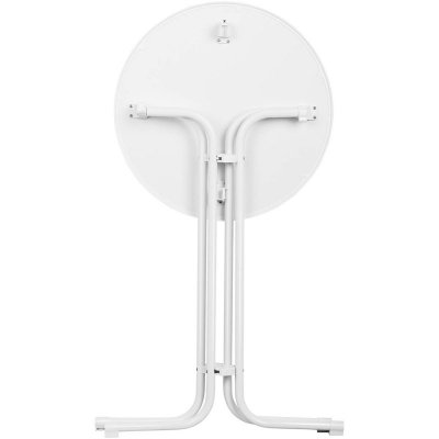 Stół stolik barowy okrągły wysoki składany śr. 70 cm wys. 110 cm biały