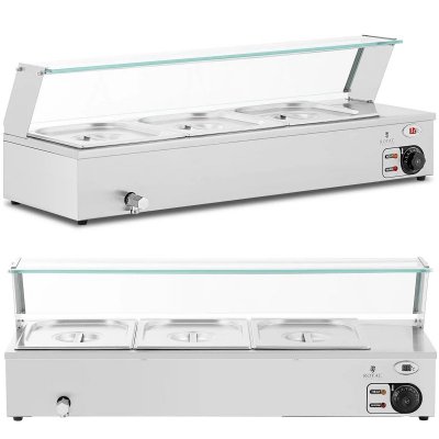 Bemar podgrzewacz do potraw bufet grzewczy z osłoną 3 x GN 1/2 2000 W