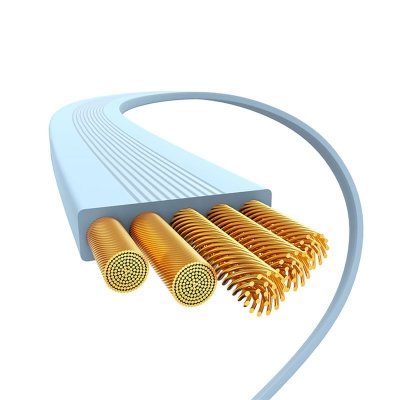 Kabel przewód zwijany Free2Pull USB-C - iPhone Lightning 20W 1m - niebieski