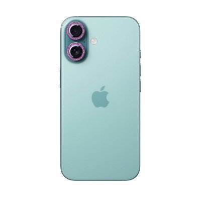 Szkło ochronne na obiektywy iPhone 16/16 Plus - różowe