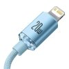 KABEL USB-C DO IP BASEUS CRYSTAL SHINE, 20W, 2M (NIEBIESKI)